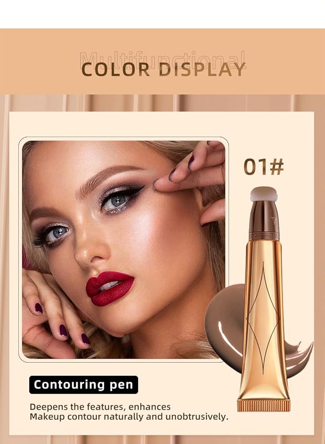 Liquid Blush Beauty Wand, Face Concealer Contouring With Halo Glow Liquid Filter Long Lasting & Smooth Matte Finish Liquid Illuminator Makeup Stick (03 Cherry Red)