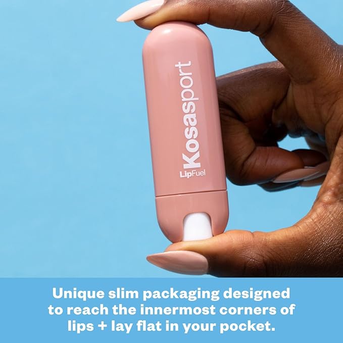 Kosas Lipfuel Hyaluronic Active Sport Lip Balm - Hydrates, Energizes and Protects - Natural Lip Treatment and Care (Pulse)