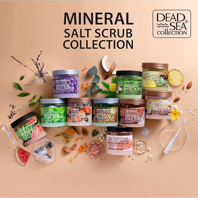 Dead Sea Collection Coconut Salt Scrub – Exfoliating Body Scrub for Women – Moisturizing and Nourishing Skin – with Pure Oils and Dead Sea Minerals (23.28 Oz)