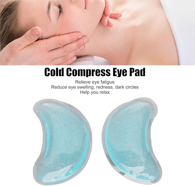 Asixxsix Gel Ice Pack, Reusable Cooling Eye Pads, Hot Cold Compress Leakage Proof Portable Soft and Skin Friendly Under Eye Patches for Dark Circles and Puffiness, Eye Relax