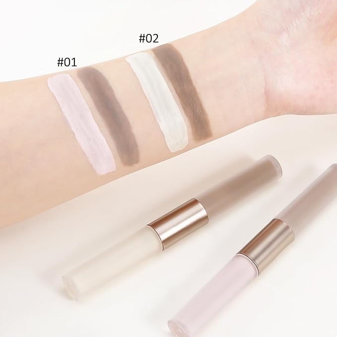 Boobeen Liquid Highlighter Contour Makeup, Face Highlighter Bronzer Stick, Silky Smooth Cream Face Illuminator Makeup Pen for Face & Body, Create a Natural Matte Finish, Lightweight, Long Lasting