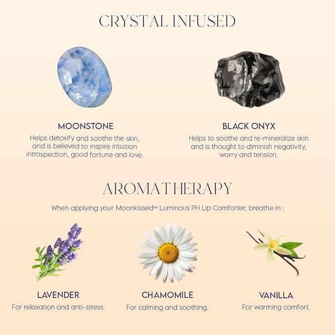 ieró Beauty Moonkissed Luminous PH Tinted Lip Balm w/Shea Butter & Vitamin E, Lip Care Moisturizer, Lip Plumper for Soft & Supple Lips, Paraben Free, Vegan, Sheer Rose w/Golden-Pink Shimmer