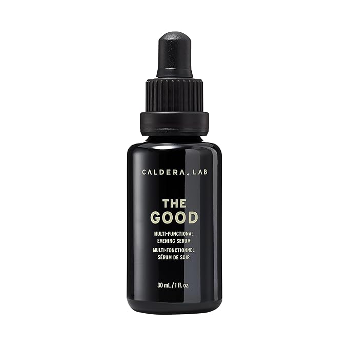 Caldera + Lab The Good | Men's Organic Moisturizing Face Serum for Dry, Sensitive, & Normal Skin – Vegan, Natural & Antioxidant Packed Skincare Facial Oil
