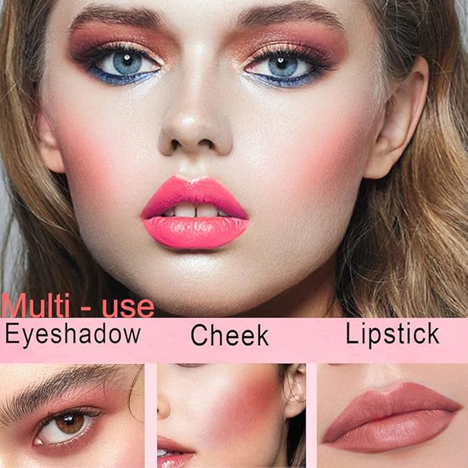 Blush Beauty Wand, Liquid Blush Contour Wand with Cushion Applicator, Smooth Cream Blush Wand Natural Matte Finish, Lightweight Blendable Blush Stick Makeup for Cheek,106 Peach Pink