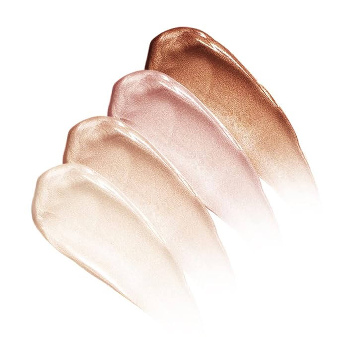 Liquid Highlighter Natural Glow For Face & Body, Waterproof Moisturizing Light Liquid Luminizer For Long Lasting Shimmer, Contour Highlighter Stick Easy to Apply with Cushion Applicator