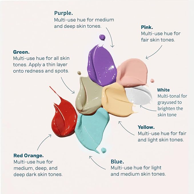 MAEPEOR Liquid Conceal Contour 7 Colors Cream Lightweight Liquid Concealer Contour Makeup for Concealing Blemishes, Brighten Dark Circles (Color 03 Blue)