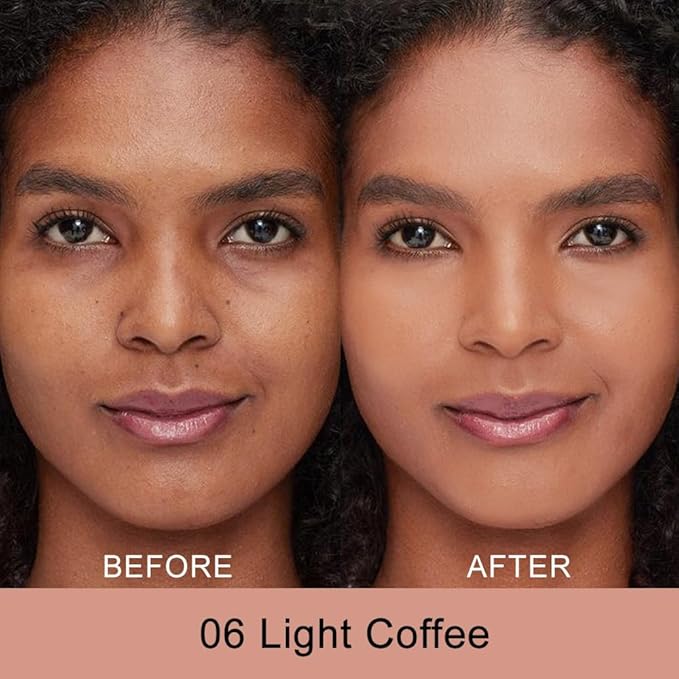 Kaely Color Correcting Concealer,Cream Pot Concealer Full Coverage,under Eye Concealer Palette for Conceals Dark Circles,Waterproof Foundation Face Makeup,06 Light Coffee