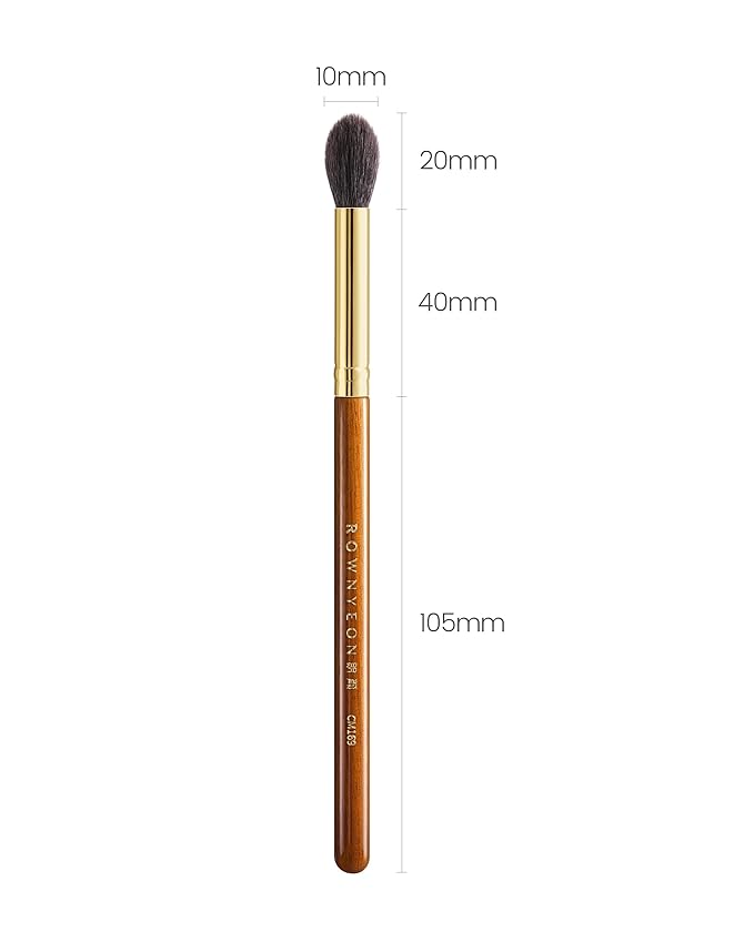 Desert Oak Series Eyeshadow Blending Brush - Dome Goat Hair Bristles for Seamless Crease Work, Premium Bubinga Handle with Gold Brass Ferrule (CM 169)