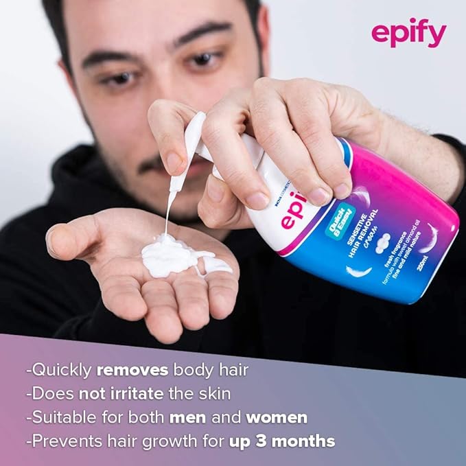 Epify Intimate Hair Removal Cream for Men and Women - Sensitive Skin, Pubic & Bikini Areas (Pack of 3)