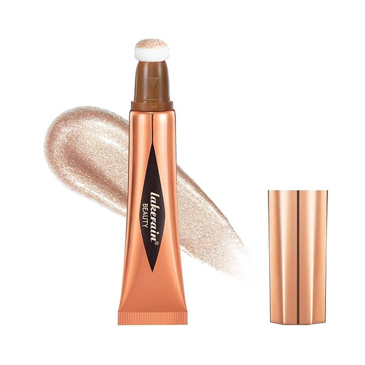 Liquid Highlighter Beauty Stick, Highlighter Makeup, Highlighter Wand,Liquid Beauty Stick With Cushion Applicator For Highlighter, Natural Matte FinIsh Makeup For Women(03#)