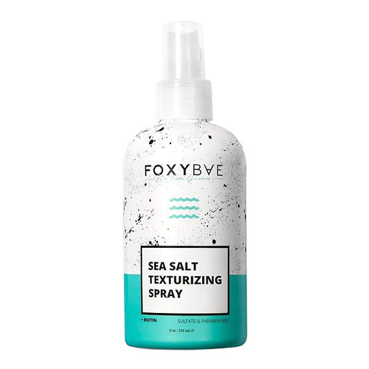 FoxyBae Sea Salt Spray for Hair - with Biotin - Texture, Texturizing, Volumizing, Thickening - for Men & Women - 8 Fl Oz