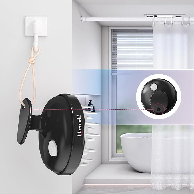 Electric Handheld Hair Massager, Cordless Hair Scalp Massager Portable Head Scratching Massager with 2 Modes Vibration Comb for Hair Growth, Deep Cleansing and Stress Relaxation