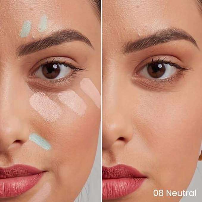 Kaely 2Pcs PROFESSIONAL MAKEUP Correcting Concealer Stick,Medium Coverage Concealer Crayon,under Eye Brightener Concealer for Dark Circles,corrector de ojeras,Lightweight,Vegan,08 NEUTRAL