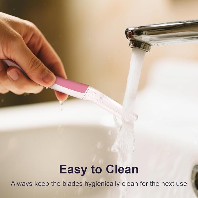 Face Razors for Women, Dermaplane Razor for Women Face, Eyebrow Razor, Dermaplaning Tool, Skin Safe Microblades, Peach Fuzz Remover (12ct, Pearl Blush)