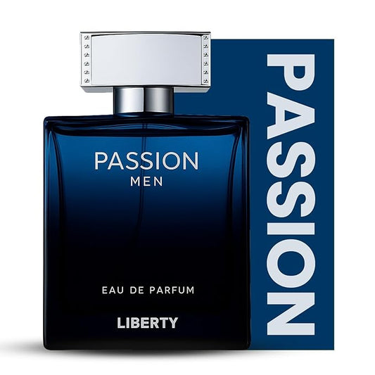 Liberty Luxury Passion Eau De Parfum for Men, Long Lasting Bold Spicy Scent Designed in France, Masculine Cologne That Draws Compliments, Perfume for men, men's fragrances,Gift for Men 100ml 3.4Oz