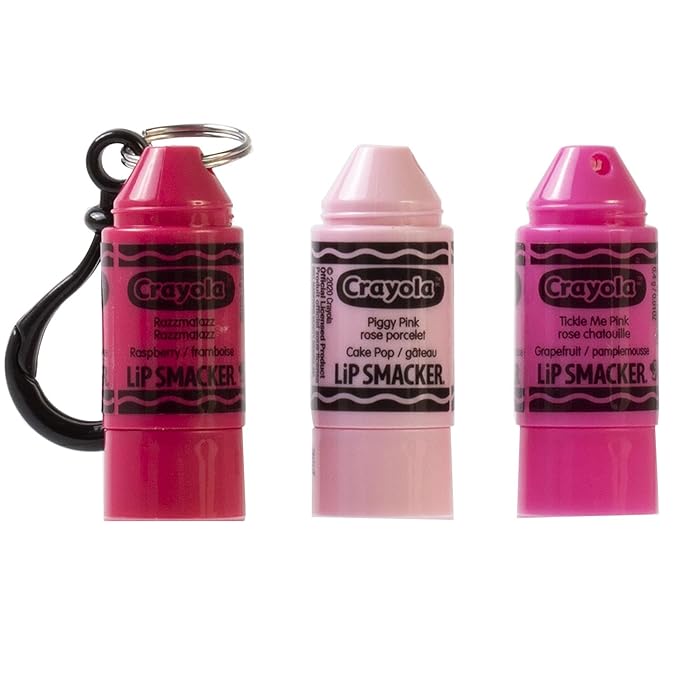 Lip Smacker Crayola Crayon Stackable Flavored Clear Balm Pink, Pinks, 0.03 Ounce