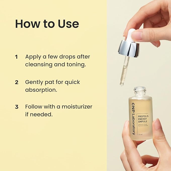 CNP Honey Glow Serum - Hyaluronic Acid & Propolis for Hydrating, Anti-Aging, Centella Soothing Serum, for Sensitive Skin, Korean Skin Care (1.18 fl. oz)