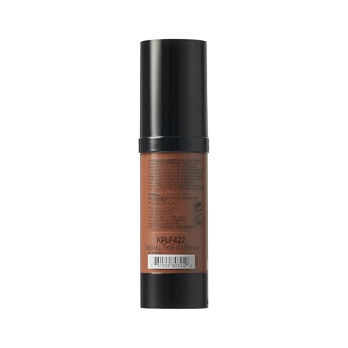 Kiss New York Professional Liquid Foundation - Lightweight and Hydrating Formula, Natural Finish, Control Shine, Cover Pores, Medium to Full Coverage, Green Tea Extract (Sienna)