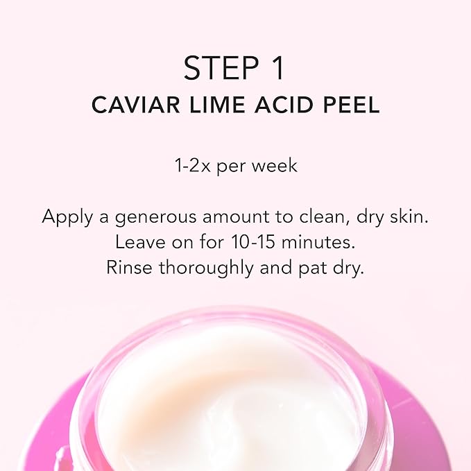 Lancer Skincare Vibrant Glow 3-Piece Set, Contains Moisturizing Face Mask, Caviar Acid Peel, Active Rejuvenation Serum for Vibrant Skin