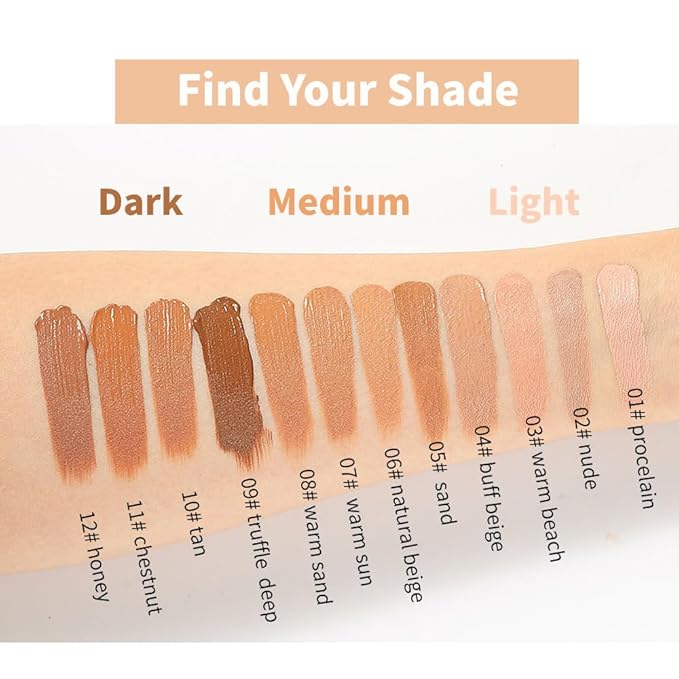 Flawless Matte Liquid Foundation Makeup, Vegan & Cruelty-Free, Liquid Oil-Free Foundation Face Makeup for Combination & Oily Skin, Longwear Medium-Full Coverage (03, 30ml)