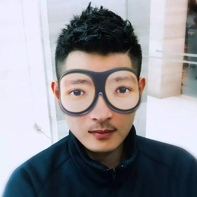 Honbay 3D Funny Eyeshade Soft Sleep Eye Mask with Adjustable Head Strap for Travel, Game, Party, Rest, Sleeping, etc (for Man) Black