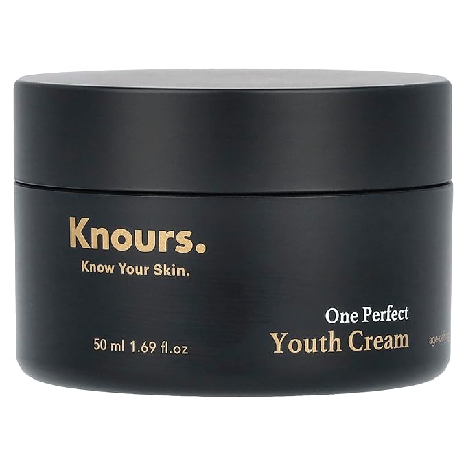 Knours. Moisturizing Shea Butter + Sweet Almond Oil Youth Cream, A rich cream that deeply rejuvenates skin, rich combination of vegan oils - EWG Verified Clean Beauty 50ml 1.69 oz.