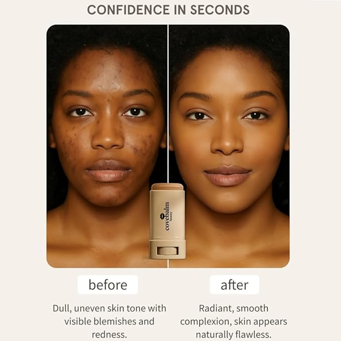 Cove Balm Beauty Skin Tint,Solid Tinted Serum Boosted Skin Tint Balm, Facial Color Correct, Radiant & Dewy Finish, Face Tinted Foundation, Covebalm Foundation Stick For Face Makeup (#05)