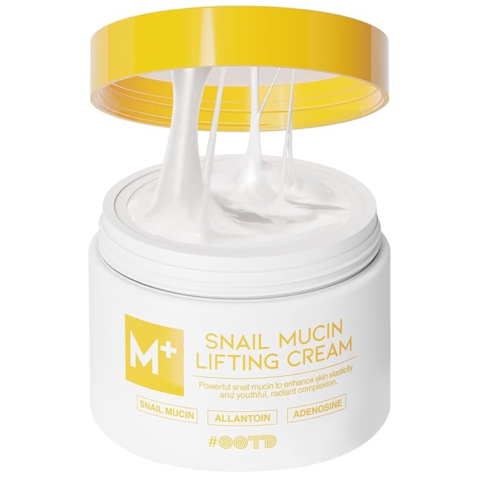 #OOTD Snail Mucin Moisturizer Cream For Face, Lifting & Deep Hydrating Ceam For Face And Neck, Anti Aging, Smoothing, Korean Skincare For Glass Skin (3.38 Fl Oz)