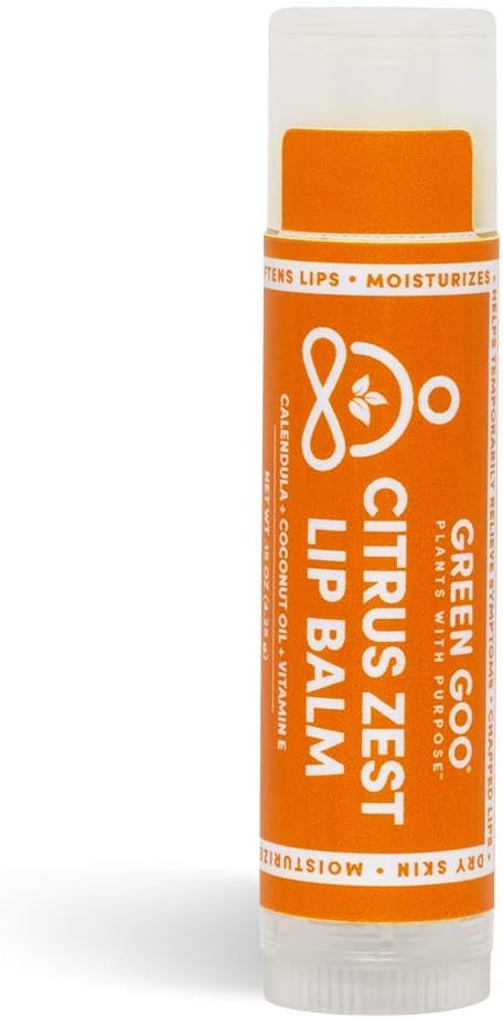 Green Goo All-Natural Lip Balm, Citrus Zest, 0.15-ounce Stick