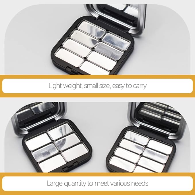 Beaupretty 2pcs Empty Lipstick Palette DIY Lipstick Lip Balm Blusher Containers Refillable Makeup Eyeshadow Storage Case Box with Mirror