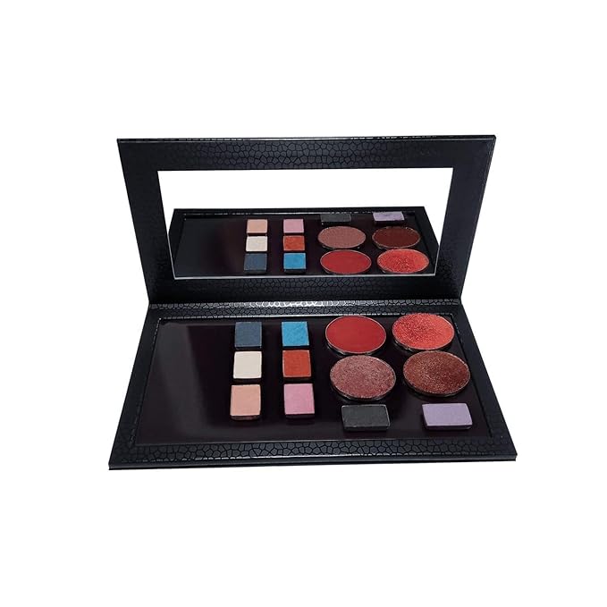 Magnetic Palette Empty Eyeshadow Makeup Palette with Shatterproof Mirror for Eyeshadow Lipstick Blush Powder (Black)