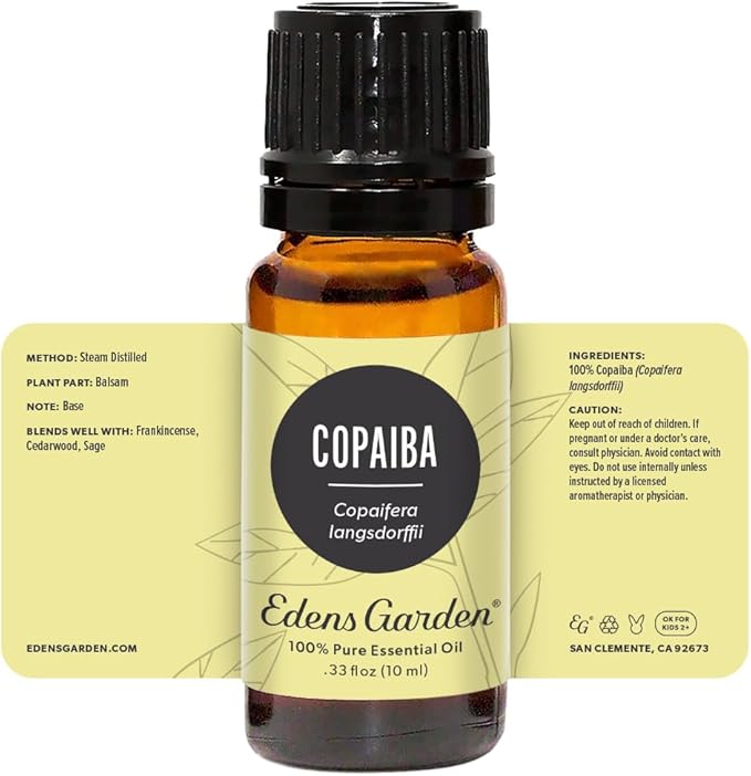 Edens Garden Copaiba Essential Oil- 100% Pure Premium Grade, Undiluted, Natural, Therapeutic, Aromatherapy, The Best for Diffuser, Skin, Face, Hair 10 ml (.33 fl oz)
