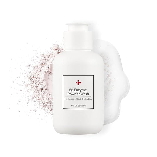 B6 Enzyme Powder Face Cleanser, Korean Skin Care Exfoliating Face Wash with PHA and Papain Enzyme, Face Exfoliator with Calamine and Vitamin B6, Gentle Cleanser, 55g (1.94 Oz)