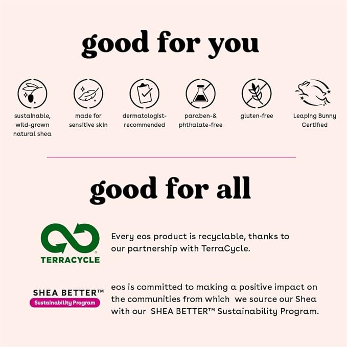 eos 100% Natural & Organic Lip Balm- Strawberry Sorbet, Dermatologist Recommended for Sensitive Skin, All-Day Moisture, 0.14 oz, 2 Pack