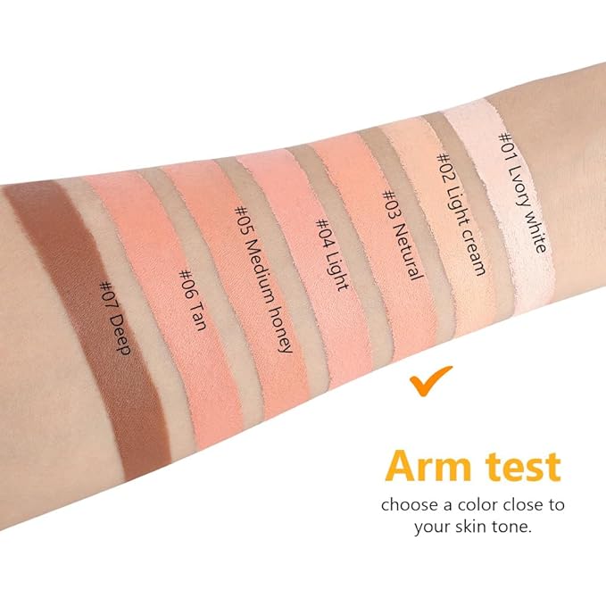 Kaely Pot Concealer Full Coverage Set,under Eye Brightener Concealer for Conceals Dark Circles,Waterproof Foundation Face Makeup Brush Kit,Color Correcting Concealer,Eye Ring corrector de ojeras 03