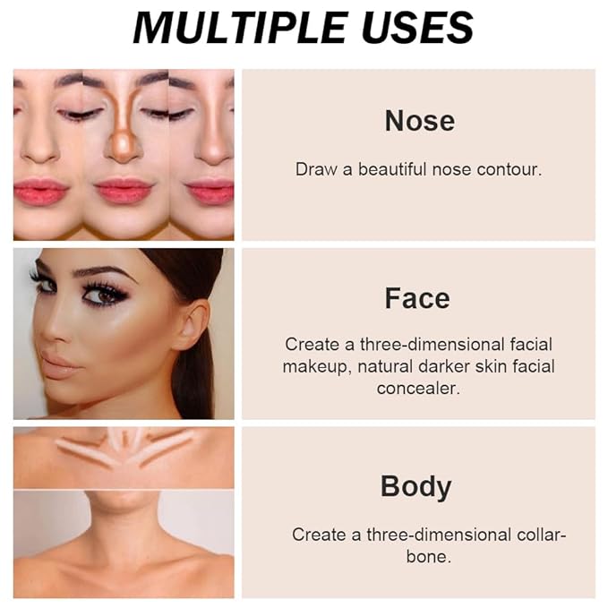 Kaely Pot Concealer Full Coverage Set,under Eye Brightener Concealer for Conceals Dark Circles,Waterproof Foundation Face Makeup Brush Kit,Color Correcting Concealer,Eye Ring corrector de ojeras 07