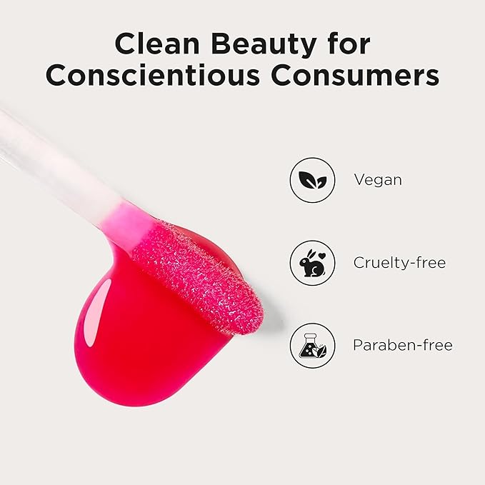 Côte Beauty The Necessity Peptide Lip Shine in Lola - Plumping Coral Lip Gloss with Hyaluronic Acid, Shea Butter & Jojoba Oil - Non-Sticky, Long-Lasting Hydrating Formula