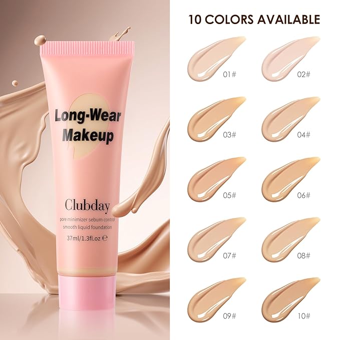 Liquid Foundation Full coverage Long-Lasting Buildable Weighless Foundation Cream Active Wear Color Stay Makeup-10