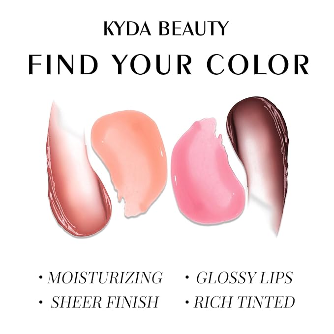 KYDA Tinted Lip Balm, Hydrating Sheer Formula Lip Balm, Natural Glossy Finish, Moisturizing Lip Care Balm for Dry Lips, Pink Candy