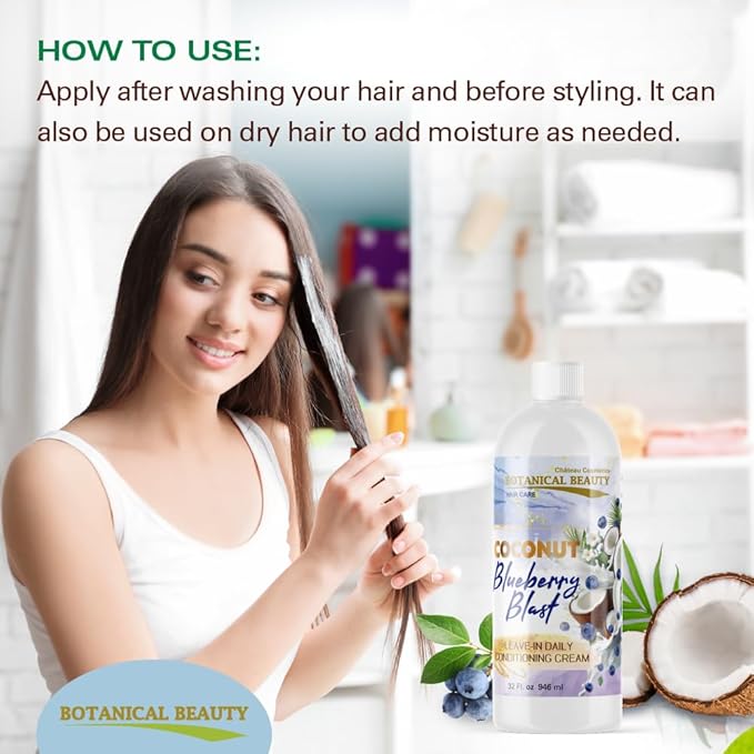 Botanical Beauty Blueberry Blast Leave-In Daily Conditioning Cream (32 Fl. Oz.)