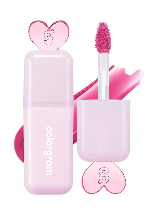 COLORGRAM Juicy Drop Tint 06 Nice Plum | Juicy Lip Gloss, Glowing Lip Stain with Fruity Colors, Buildable & Blendable, Highly Pigmented