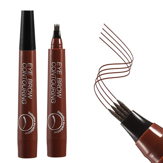 Liquid Eyebrow Pen, Waterproof Microblading Eyebrow Pencil with a Micro-Fork Tip Applicator, Creates Natural Looking Brows Effortlessly