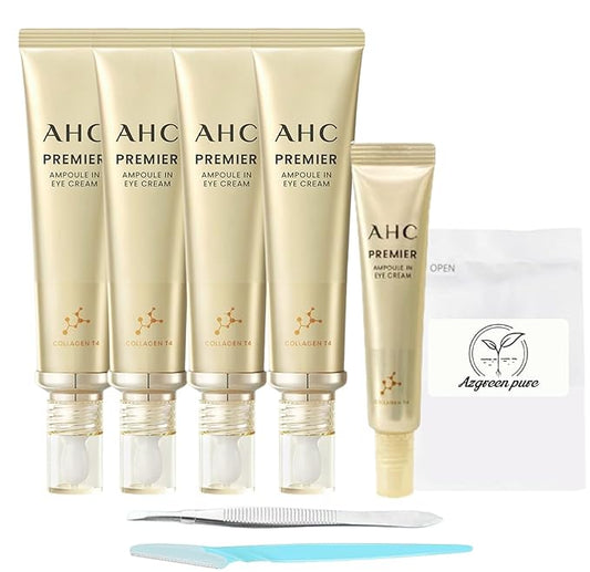 AHC: SEASON 11 PREMIER AMPOULE IN EYE CREAM 40ml(1.35 fl.oz) X 4Pack + SEASON 11 Eye Cream 12ml + Eyebrow Knife + Tweezers included***Be sure to check the additional components!!***