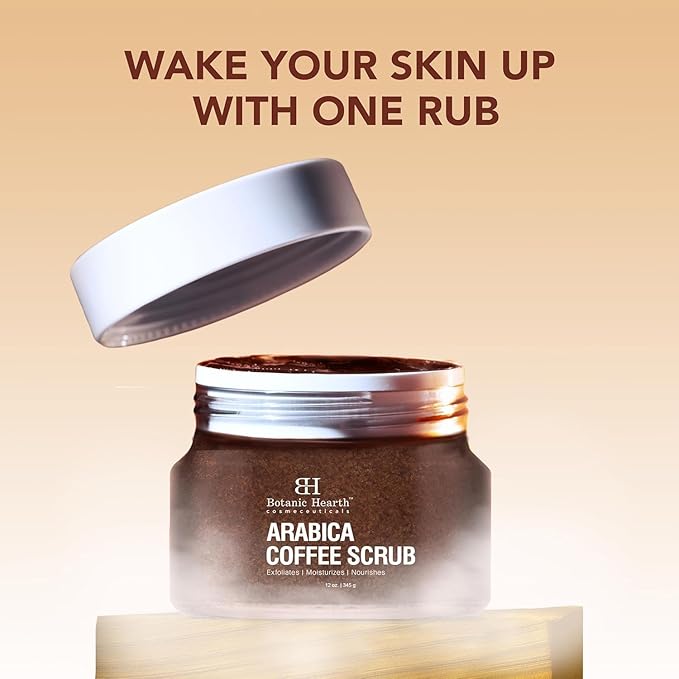 Botanic Hearth Arabica Coffee Body Scrub Exfoliating Body Scrub Act As Body Exfoliator & Helps With Moisturizing Skin, Acne, Cellulite, Dead Skin Scars, Wrinkles 12 Oz