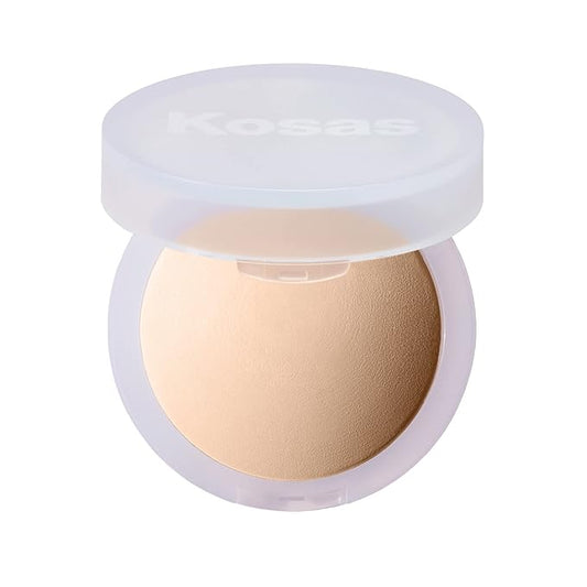 Kosas Cloud Set Face Setting Powder | Smoothing Shine Control, Soft, Sheer Setting Translucent Makeup Finish, Portable & Long-Lasting (Sheer Light Medium)