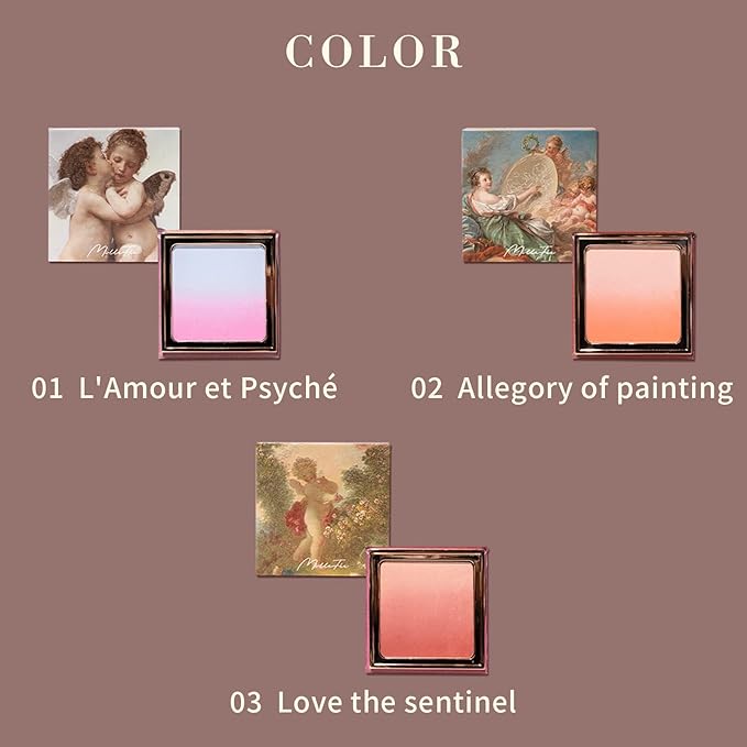 Angel Gradation Blushes 5g Lone Wear Shimmer Millefee Powder Palette for Beauty Cheek