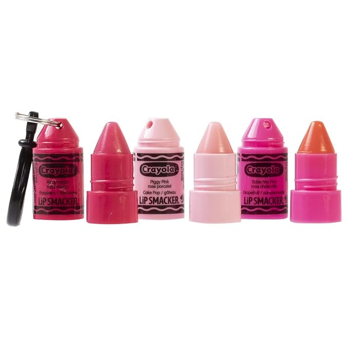 Lip Smacker Crayola Crayon Stackable Flavored Clear Balm Pink, Pinks, 0.03 Ounce