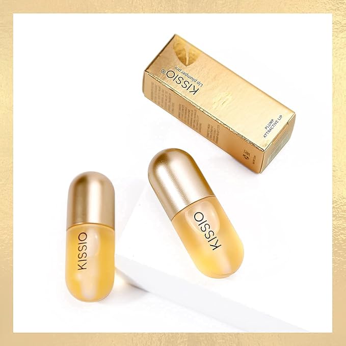 KISSIO Lip Plumper,Day Lip Plumper,Lip Enhancer,Plant Extracts Plumping Lip Serum,Lip Plumping Balm,Moisturizing Clear Lip Gloss for Fuller Lips and Hydrated Beauty Lips 5.5ml (06 Clear)