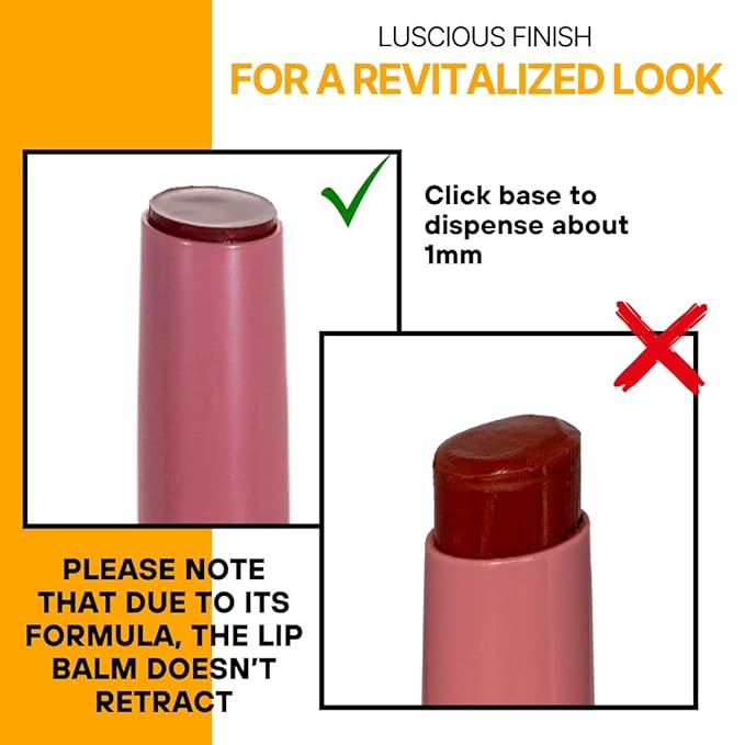 Lip Balm Hydrating for Dry and Chapped Lips Tinted Subtle Color Non-Sticky Juicy Finish | Pink, 1 Count (Pack of 1)