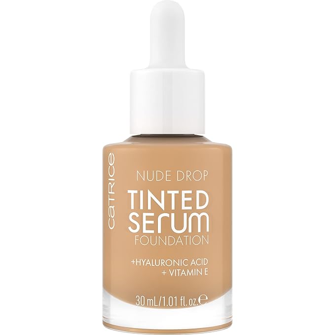 Catrice | Nude Drop Tinted Serum Foundation | Lightweight, Hydrating, Buildable Coverage | Enriched with Hyaluronic Acid & Vitamin E | Vegan & Cruelty Free (046N)